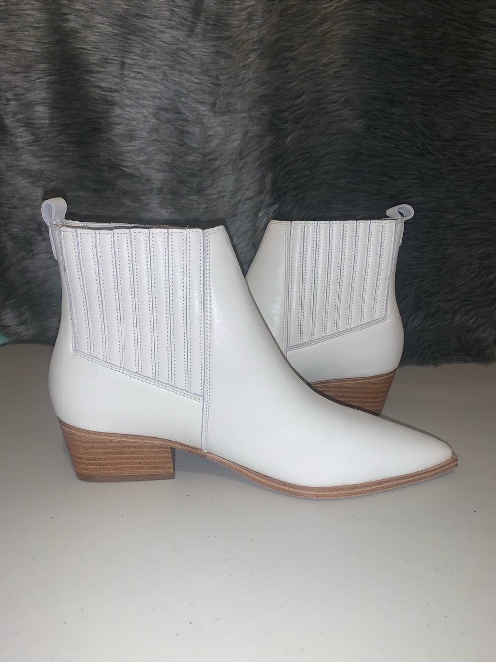 Marc Fisher LTD Yarita Ivory Leather Boot